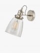 Revival Wall Light, Clear/Polished Nickel