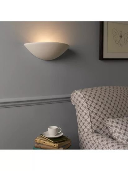 Radius Uplighter Wall Light, White