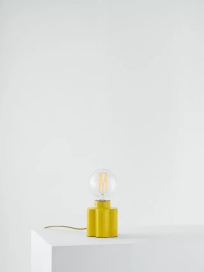 Ceramic Bulbholder Table Lamp,Mustard