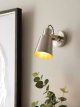 Single Wall Spotlight, Satin Steel/Gold