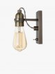 Bistro Bulb Wall Light, Antique Brass