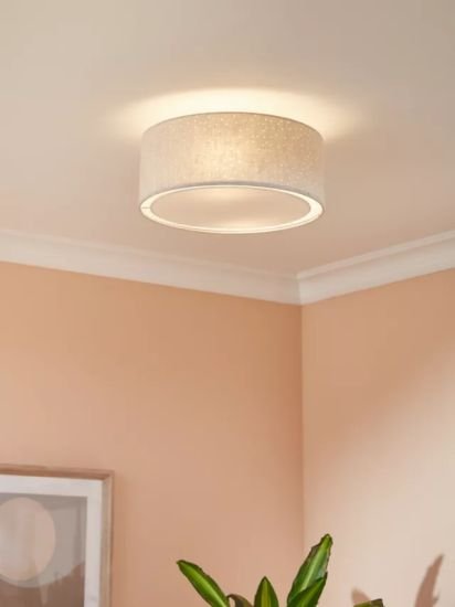 Semi Flush Ceiling Light, Natural
